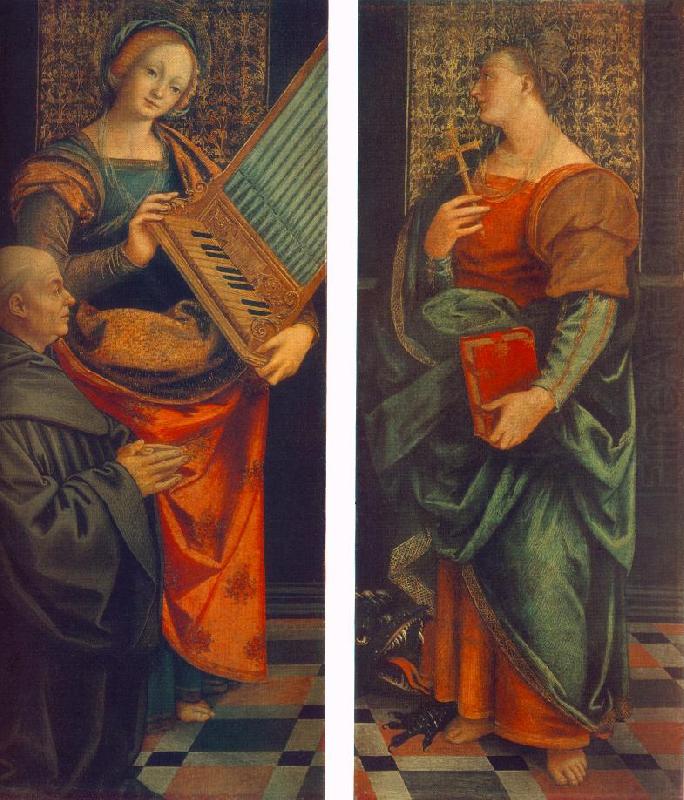 St Cecile with the Donator and St Marguerite fg, FERRARI, Gaudenzio